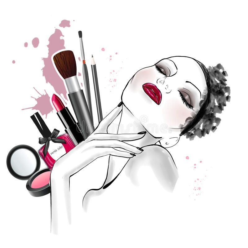 Hand Drawn Sketch Of Woman Face With Different Types Of Make Up On Background Stock Illustration - Illustration of make, elegance: 82562225 - Hand Drawn Sketch Of Woman Face With Different Types Of Make Up On Background Stock Illustration - Illustration of make, elegance: 82562225 -   17 beauty Background drawings ideas