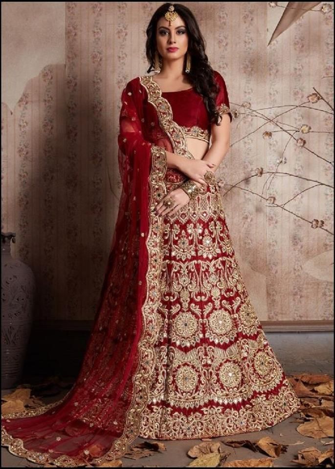 India Boutique | Maroon Lehenga Choli Traditional Wedding Dress Size 6 ( - India Boutique | Maroon Lehenga Choli Traditional Wedding Dress Size 6 ( -   17 beauty Dresses pakistani ideas