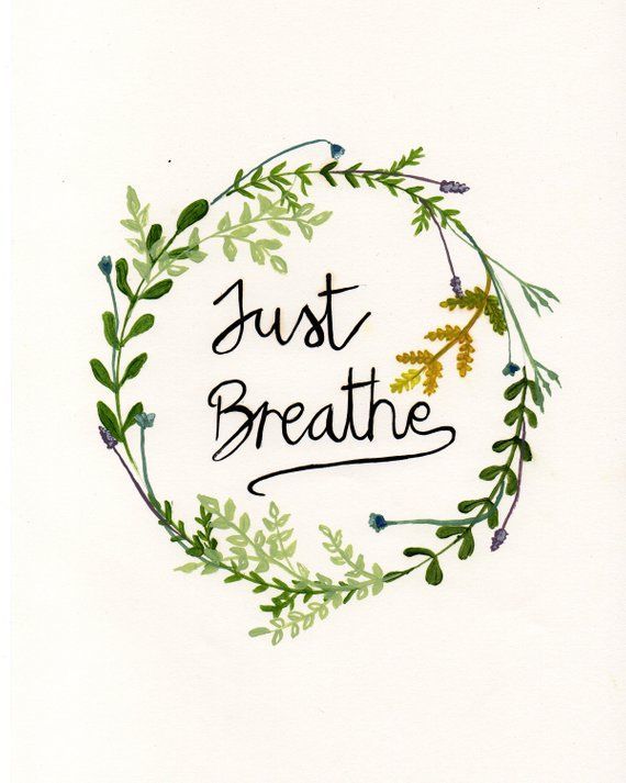 Just Breathe Printable - Typography Print,  Just Breathe Sign, Inspirational Wall Art, Flower Wreath - Just Breathe Printable - Typography Print,  Just Breathe Sign, Inspirational Wall Art, Flower Wreath -   17 beauty Images inspirational ideas
