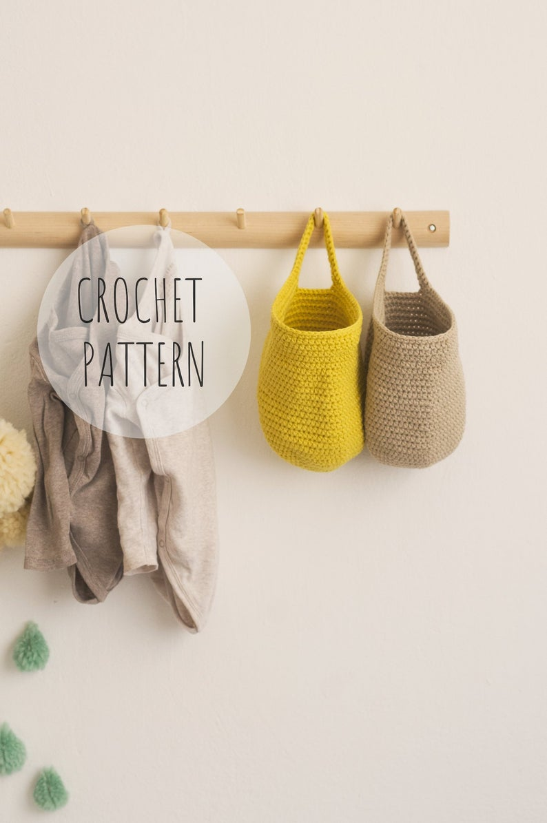 CROCHET PATTERN | Small Hanging Basket | DIY Basket - CROCHET PATTERN | Small Hanging Basket | DIY Basket -   17 diy Interieur haken ideas