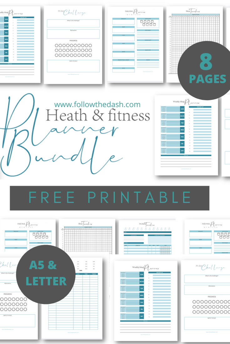 17 fitness Planner printable ideas