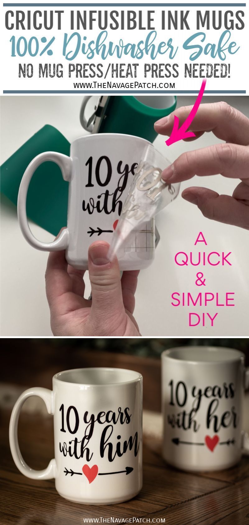 DIY Cricut Infusible Ink Valentine's Mugs (No Mug Press Needed!) - DIY Cricut Infusible Ink Valentine's Mugs (No Mug Press Needed!) -   18 diy 100 inspiration ideas