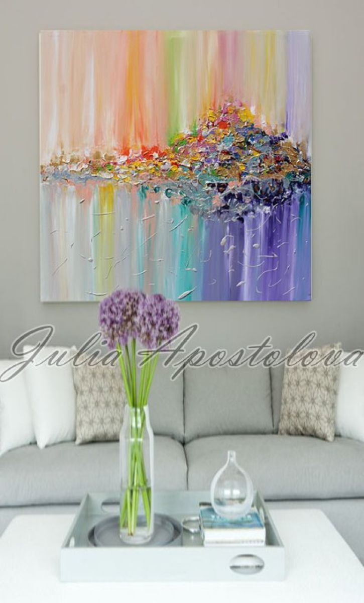 Original Abstract Painting, Colorful Abstract Painting, Abstract Landscape Art, Surreal Abstraction, Modern Painting, Hand-painted, Ready to Hang, Rich Texture, Palette Knife, Contemporary, Canvas Art, Multicolored, Floral, Zen, Modern Wall Decor ''Vision of landscape'' - Original Abstract Painting, Colorful Abstract Painting, Abstract Landscape Art, Surreal Abstraction, Modern Painting, Hand-painted, Ready to Hang, Rich Texture, Palette Knife, Contemporary, Canvas Art, Multicolored, Floral, Zen, Modern Wall Decor ''Vision of landscape'' -   18 diy Art contemporain ideas