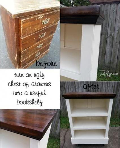 18 diy Bookshelf from dresser ideas