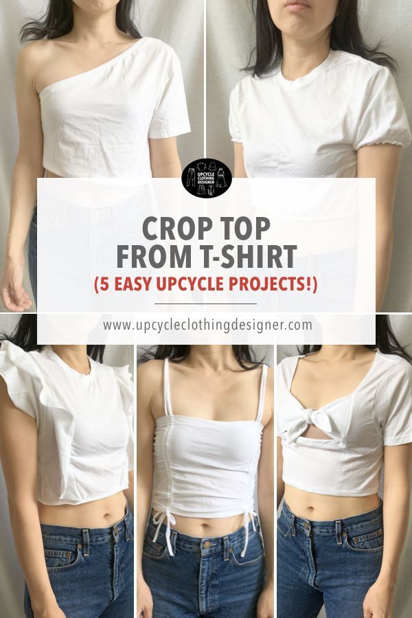 Crop Top From T-Shirt (6 Easy Upcycle Projects!) - Crop Top From T-Shirt (6 Easy Upcycle Projects!) -   18 diy Clothes no sewing ideas