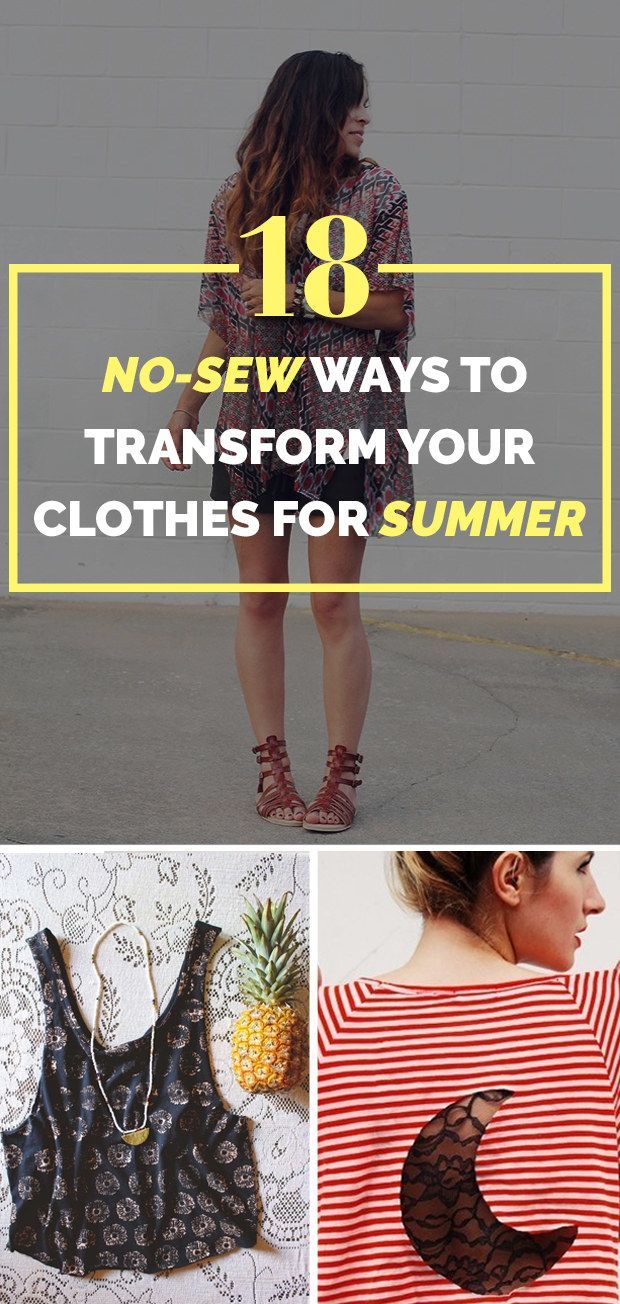 18 diy Clothes no sewing ideas