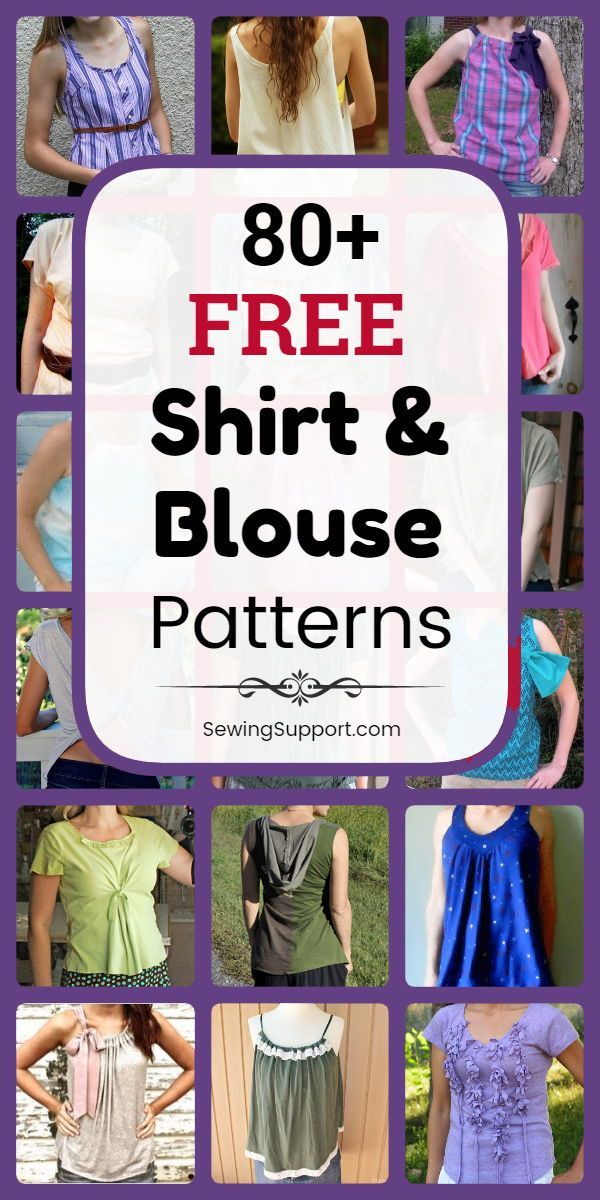 80+ Free Shirt & Blouse Patterns - 80+ Free Shirt & Blouse Patterns -   18 diy Clothes simple ideas