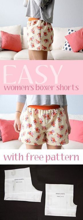 How to Make Easy Women's Boxer Shorts (With Free Pattern) | eHow.com - How to Make Easy Women's Boxer Shorts (With Free Pattern) | eHow.com -   18 diy Clothes simple ideas