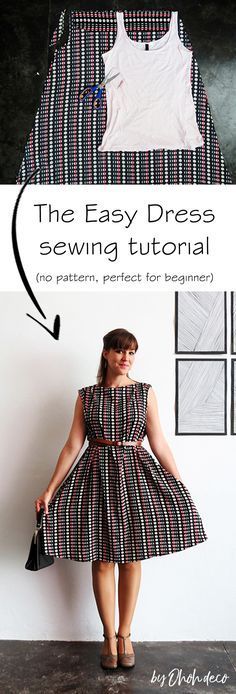 The easy dress sewing tutorial - Ohoh deco - The easy dress sewing tutorial - Ohoh deco -   18 diy Clothes simple ideas