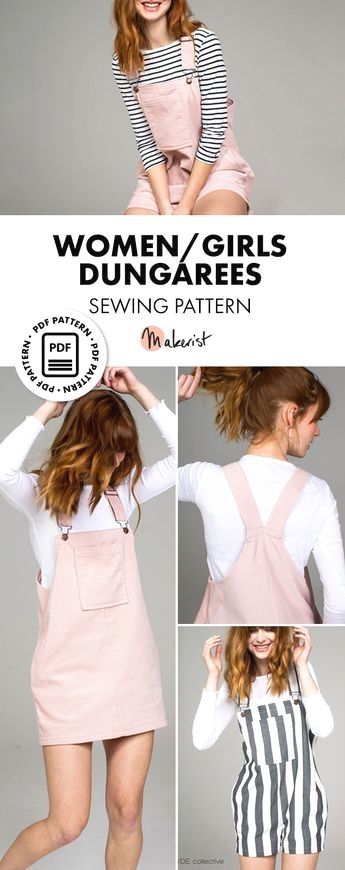 Women Dungarees & Pinafore dress sewing patterns - Women Dungarees & Pinafore dress sewing patterns -   18 diy Clothes simple ideas