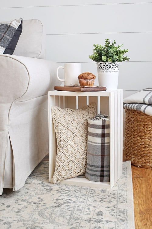 Crate Side Table - Crate Side Table -   18 diy Decoracion home ideas