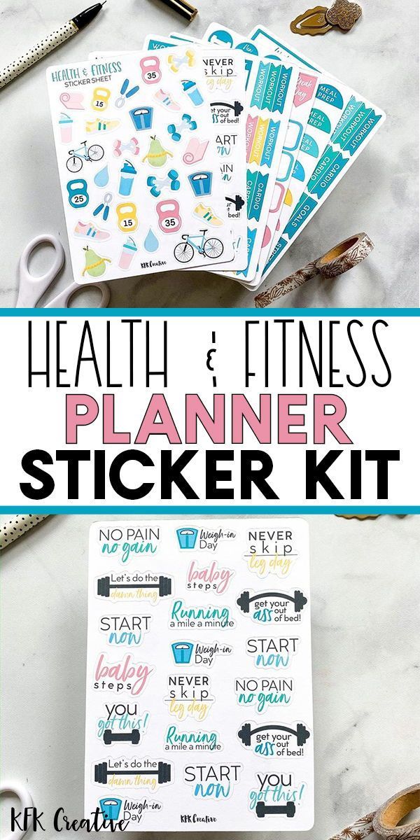 Health & Fitness Stickers  | Fitness Planner Stickers | Workout Stickers - Health & Fitness Stickers  | Fitness Planner Stickers | Workout Stickers -   18 happy fitness Planner ideas
