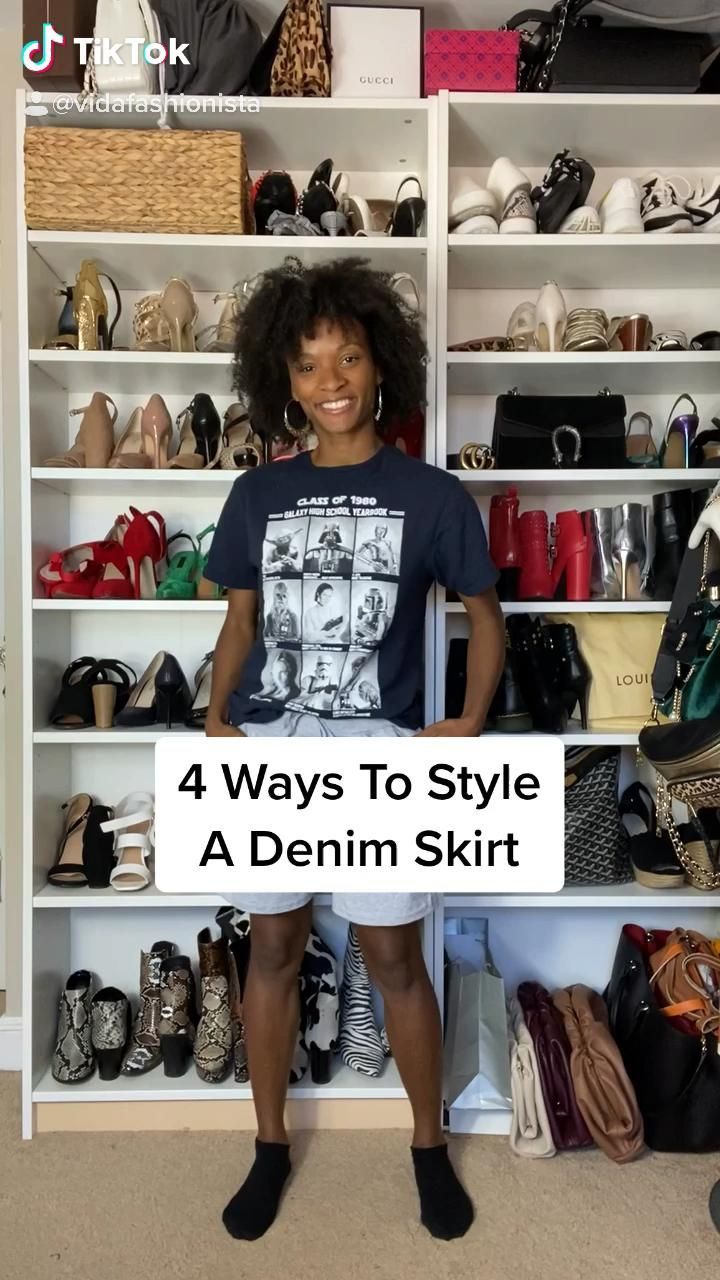 4 Ways To Style A Denim Skirt - 4 Ways To Style A Denim Skirt -   18 style Feminino dance ideas