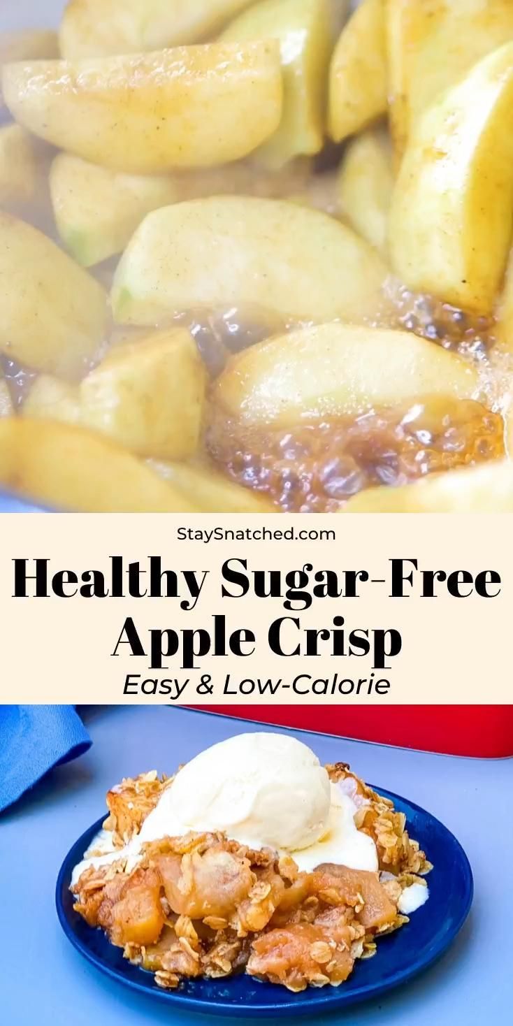 Easy Healthy Sugar-Free Apple Crisp - Easy Healthy Sugar-Free Apple Crisp -   19 apple crisp easy recipes ideas