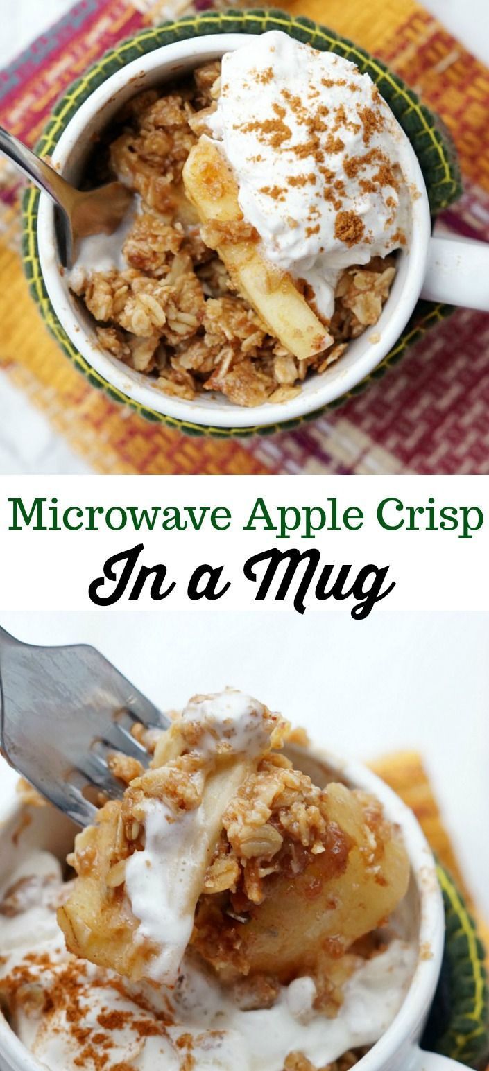 Microwave Apple Crisp in a Mug - Microwave Apple Crisp in a Mug -   19 apple crisp easy recipes ideas