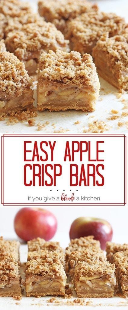 Apple Crisp Bars | If You Give a Blonde a Kitchen - Apple Crisp Bars | If You Give a Blonde a Kitchen -   19 apple crisp easy recipes ideas