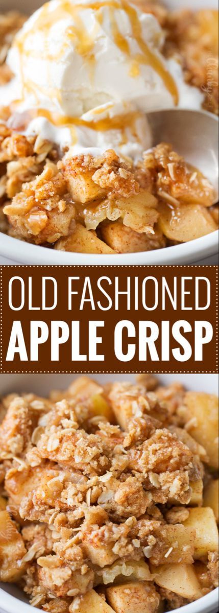 Old Fashioned Easy Apple Crisp - The Chunky Chef - Old Fashioned Easy Apple Crisp - The Chunky Chef -   19 apple crisp easy recipes ideas