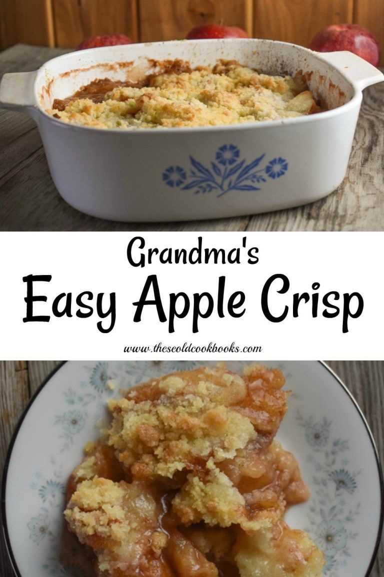 Grandma's Easy Apple Crisp Recipe - These Old Cookbooks - Grandma's Easy Apple Crisp Recipe - These Old Cookbooks -   19 apple crisp easy recipes ideas