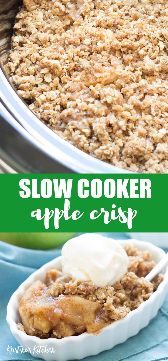 Slow Cooker Apple Crisp - Slow Cooker Apple Crisp -   19 apple crisp easy recipes ideas