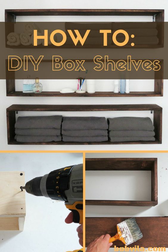 19 diy Box shelf ideas