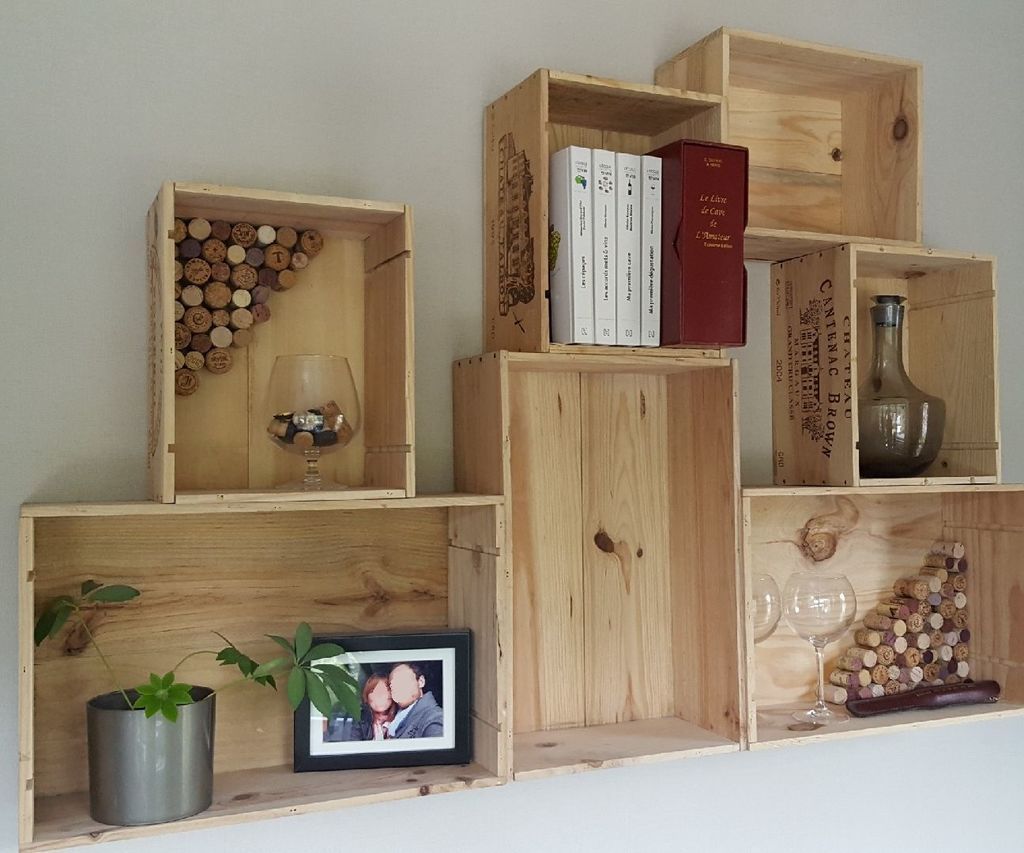 Wine Box Shelf - Wine Box Shelf -   19 diy Box shelf ideas