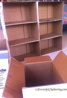 Making a Shelf out of Cardboard Boxes - Making a Shelf out of Cardboard Boxes -   19 diy Box shelf ideas