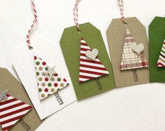 Christmas Gift Tags, dimensional gift tags, gift tags, gift wrapping, Christmas tree tags, 10 tags - Christmas Gift Tags, dimensional gift tags, gift tags, gift wrapping, Christmas tree tags, 10 tags -   19 diy Christmas tags ideas