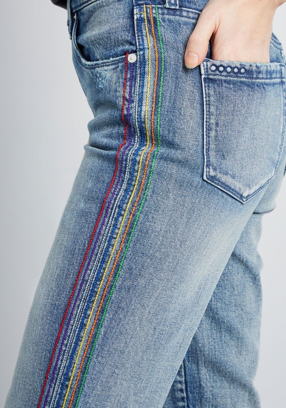 In the Stitches Embroidered Jeans - In the Stitches Embroidered Jeans -   19 diy Clothes boho ideas