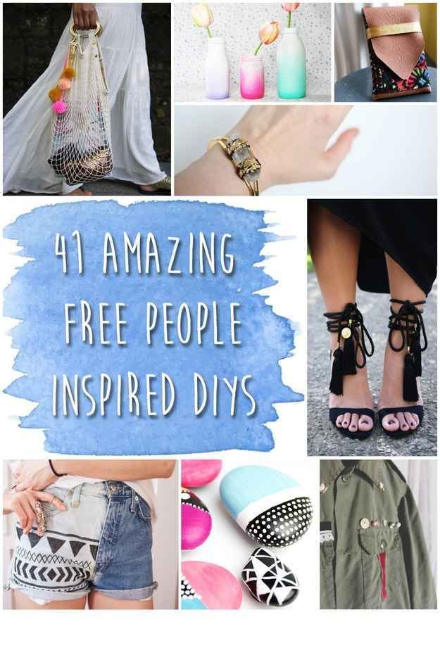41 Amazing Free People-Inspired DIYs - 41 Amazing Free People-Inspired DIYs -   19 diy Clothes boho ideas