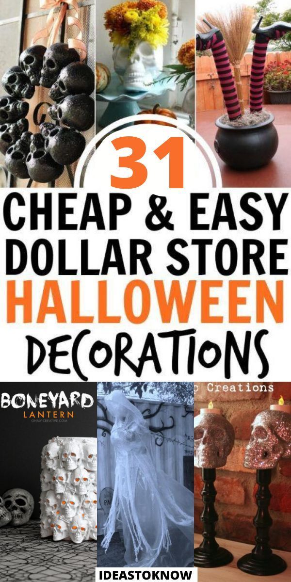 31 Cheap & Easy Dollar Store Halloween Decoration Ideas - 31 Cheap & Easy Dollar Store Halloween Decoration Ideas -   19 diy Decorations halloween ideas