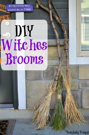 DIY Witches Brooms - Tastefully Frugal - DIY Witches Brooms - Tastefully Frugal -   19 diy Decorations halloween ideas