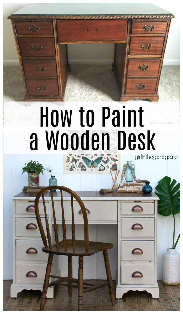 How to Chalk Paint a Desk - Girl in the Garage - How to Chalk Paint a Desk - Girl in the Garage -   19 diy desk ideas