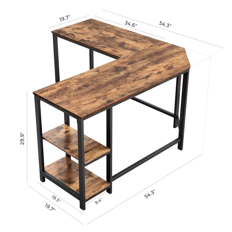 Enprise L-Shape Desk - Enprise L-Shape Desk -   19 diy Desk industrial ideas