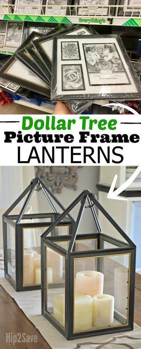 Turn Dollar Store Frames Into a Trendy Decorative Lantern! - Turn Dollar Store Frames Into a Trendy Decorative Lantern! -   19 diy Dollar Tree table ideas
