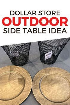 DIY Dollar Store Outdoor Side Table Idea - DIY Dollar Store Outdoor Side Table Idea -   19 diy Dollar Tree table ideas