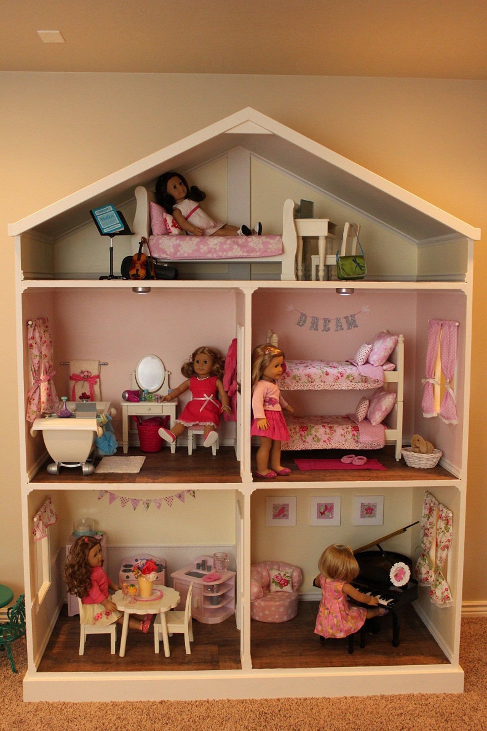 Doll House Plans for American Girl or 18 inch dolls - 5 Room - NOT ACTUAL HOUSE - Doll House Plans for American Girl or 18 inch dolls - 5 Room - NOT ACTUAL HOUSE -   19 diy House doll ideas