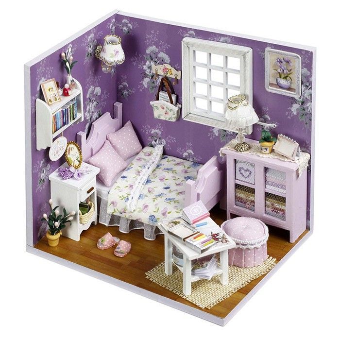 Miniature Dollhouse Furnished Doll House Kit With Furniture Toys DIY Gifts Christmas Birthday for Girls #01 - Miniature Dollhouse Furnished Doll House Kit With Furniture Toys DIY Gifts Christmas Birthday for Girls #01 -   19 diy House doll ideas
