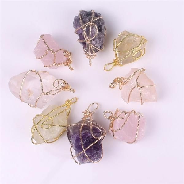 Raw Stone Crystal Necklace - 6 Colors Selling Out! - Raw Stone Crystal Necklace - 6 Colors Selling Out! -   19 diy Jewelry crystal ideas