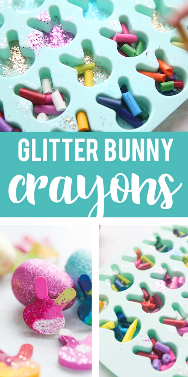 Glitter Bunny Crayons - Glitter Bunny Crayons -   19 diy Kids spring ideas