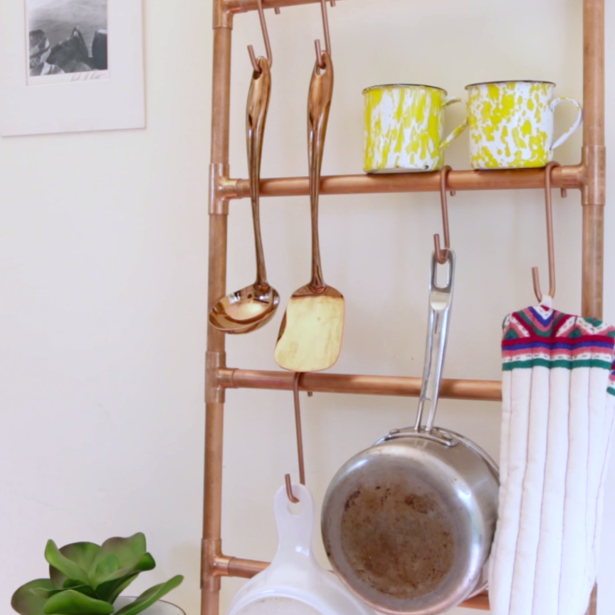 Hang All Your Beautiful Crap By Making These Gorgeous Copper Ladders - Hang All Your Beautiful Crap By Making These Gorgeous Copper Ladders -   19 diy organization ideas