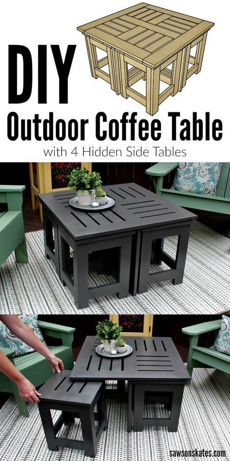 DIY Outdoor Coffee Table (Unique + Creative) | Saws on Skates - DIY Outdoor Coffee Table (Unique + Creative) | Saws on Skates -   19 diy Outdoor flooring ideas