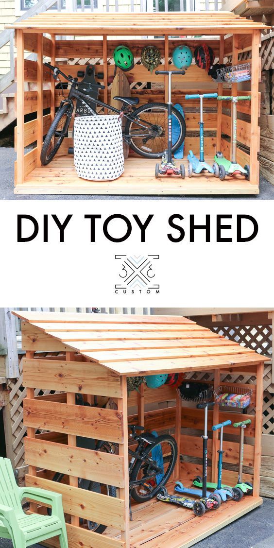 DIY Bike Storage Shed — 3x3 Custom - DIY Bike Storage Shed — 3x3 Custom -   19 diy Outdoor storage ideas