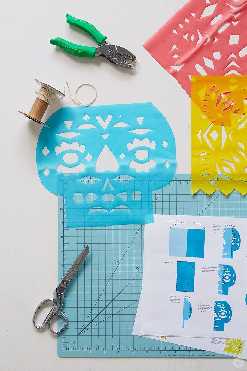 DIY papel picado: Make cut paper banners for Day of the Dead - Think.Make.Share. - DIY papel picado: Make cut paper banners for Day of the Dead - Think.Make.Share. -   19 diy Paper banner ideas