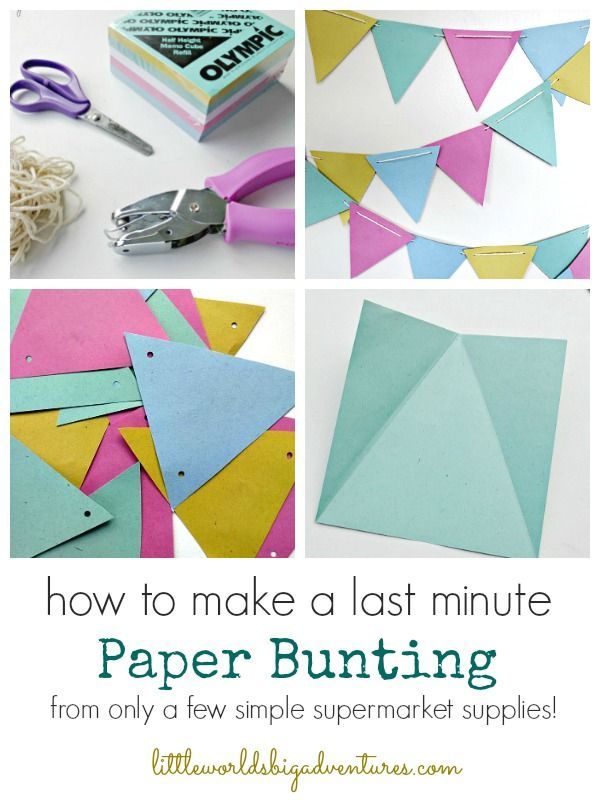 How to Make a Last Minute Paper Bunting - Little Worlds - How to Make a Last Minute Paper Bunting - Little Worlds -   19 diy Paper banner ideas