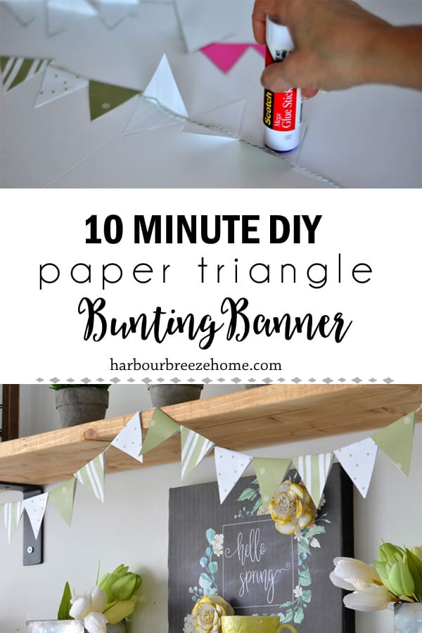DIY Paper Triangle Bunting Banner - DIY Paper Triangle Bunting Banner -   19 diy Paper banner ideas