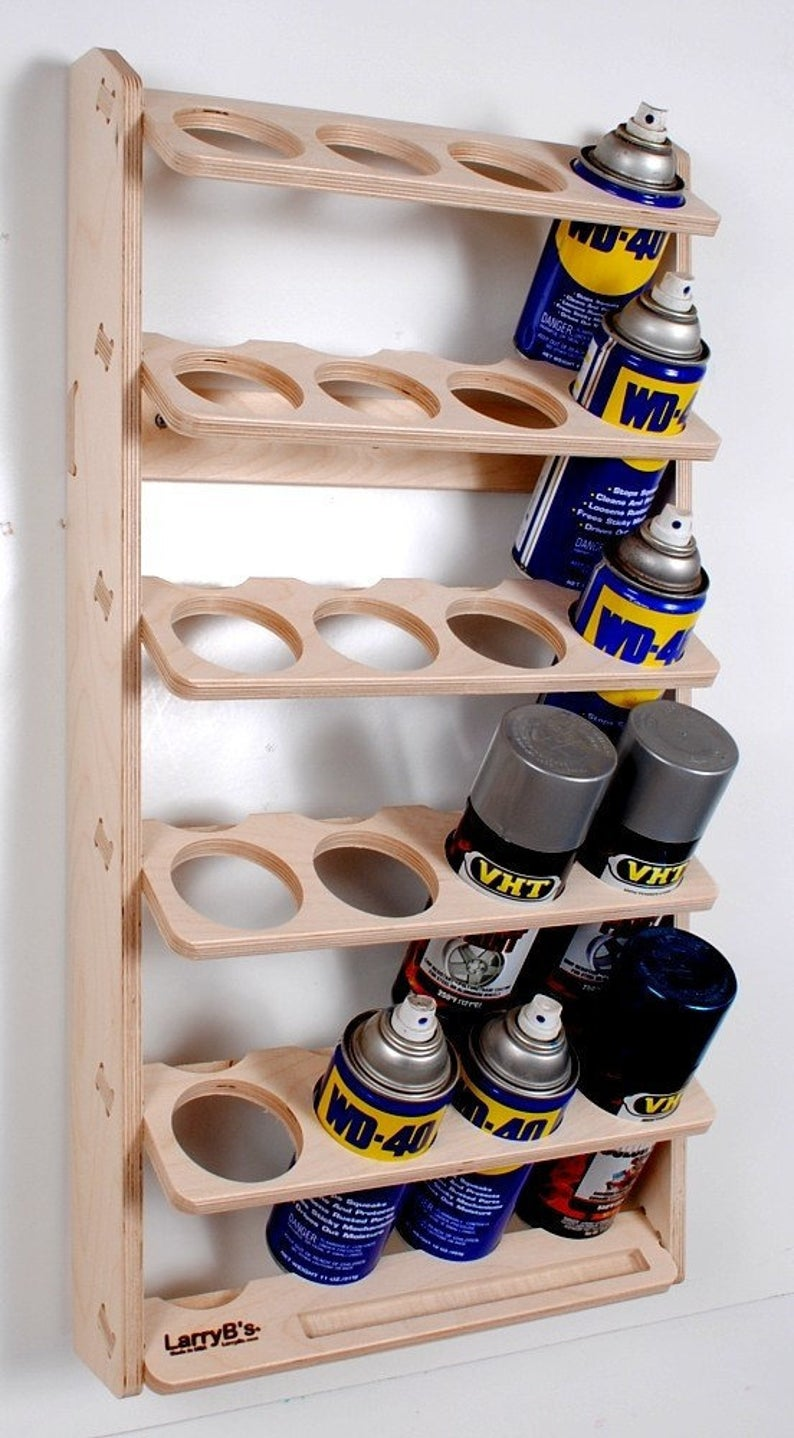 20 Can Spray Paint or Lube Can Wall Mount Storage Holder Rack - 20 Can Spray Paint or Lube Can Wall Mount Storage Holder Rack -   19 diy Storage tools ideas
