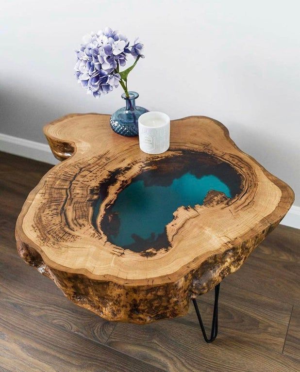 This natural wood epoxy table  - This natural wood epoxy table  -   19 diy Table epoxy ideas
