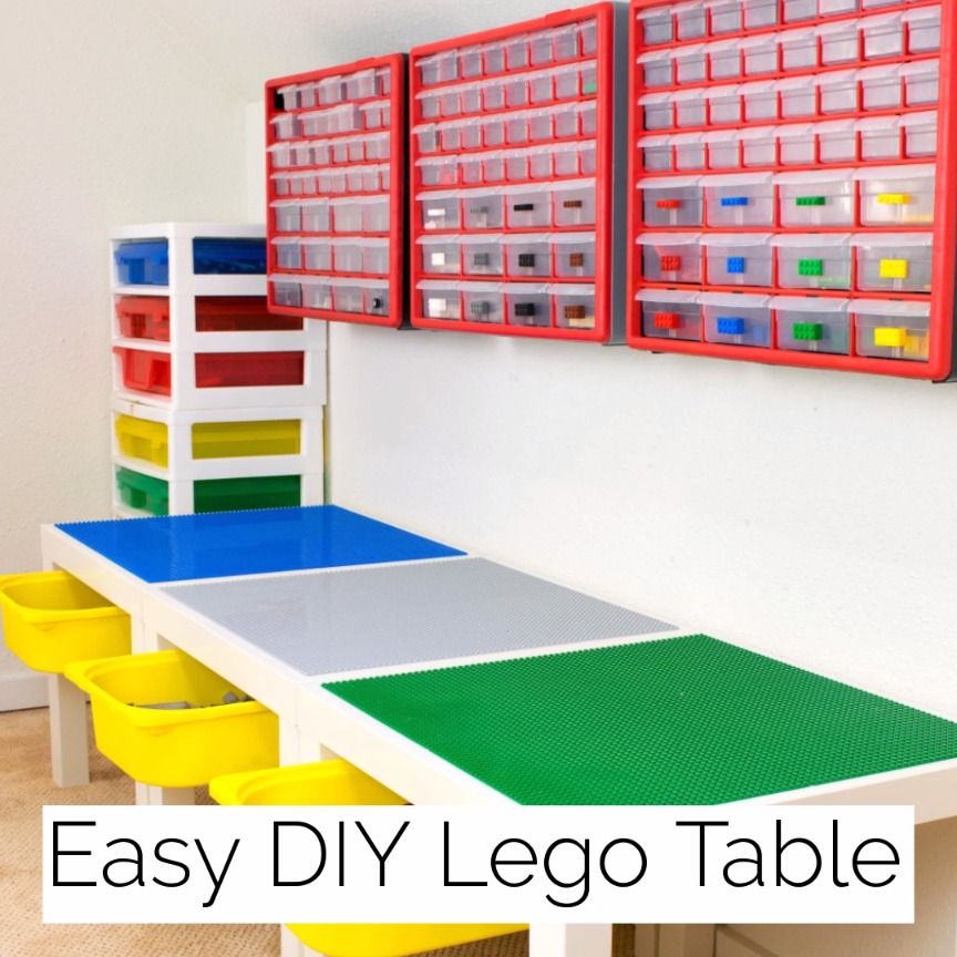 DIY Lego Table with Storage - DIY Lego Table with Storage -   19 diy Table ikea ideas