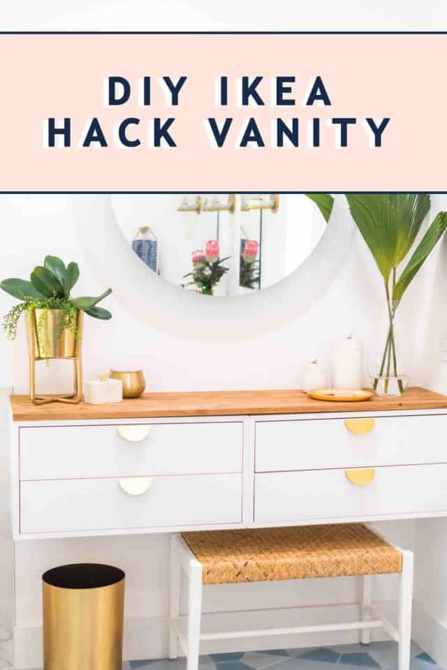 DIY Dressing Table: How To Make An Ikea Vanity Hack - Sugar & Cloth - DIY Dressing Table: How To Make An Ikea Vanity Hack - Sugar & Cloth -   19 diy Table ikea ideas