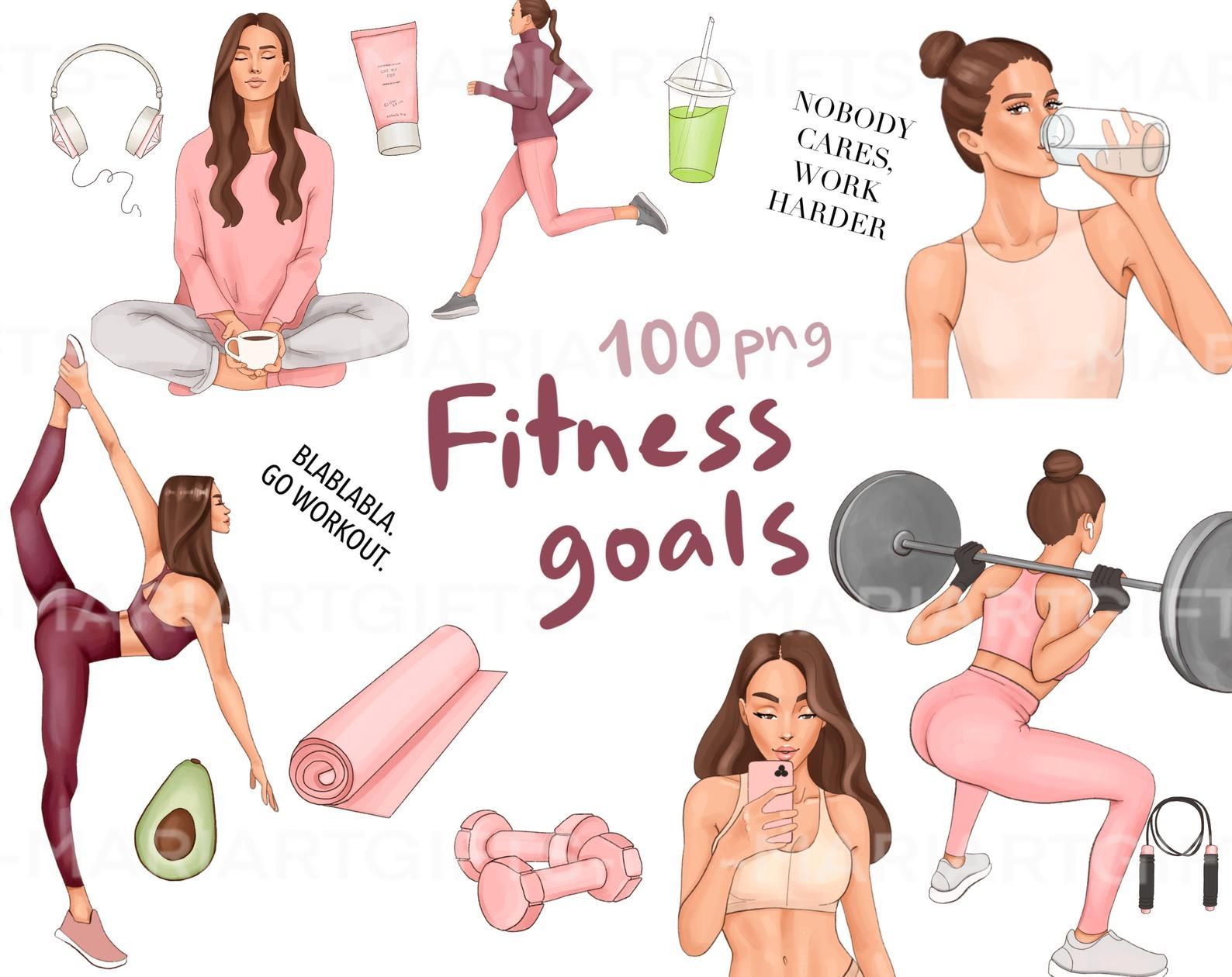 Fitness Clipart, Workout Clip Art, Yoga Clip Art, Fashion Illustration, Gym Equipment, gym clipart, fitness blogger, planner stickers - Fitness Clipart, Workout Clip Art, Yoga Clip Art, Fashion Illustration, Gym Equipment, gym clipart, fitness blogger, planner stickers -   19 fitness Mujer imagenes ideas
